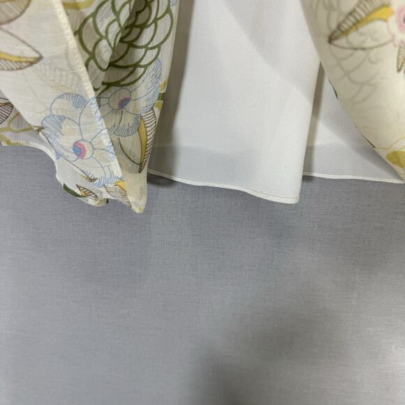 Ted Baker Bellona Tiered Trapeze Mini Dress Women 2 Cream Pastel Floral Babydoll - Picture 5 of 14